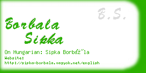 borbala sipka business card